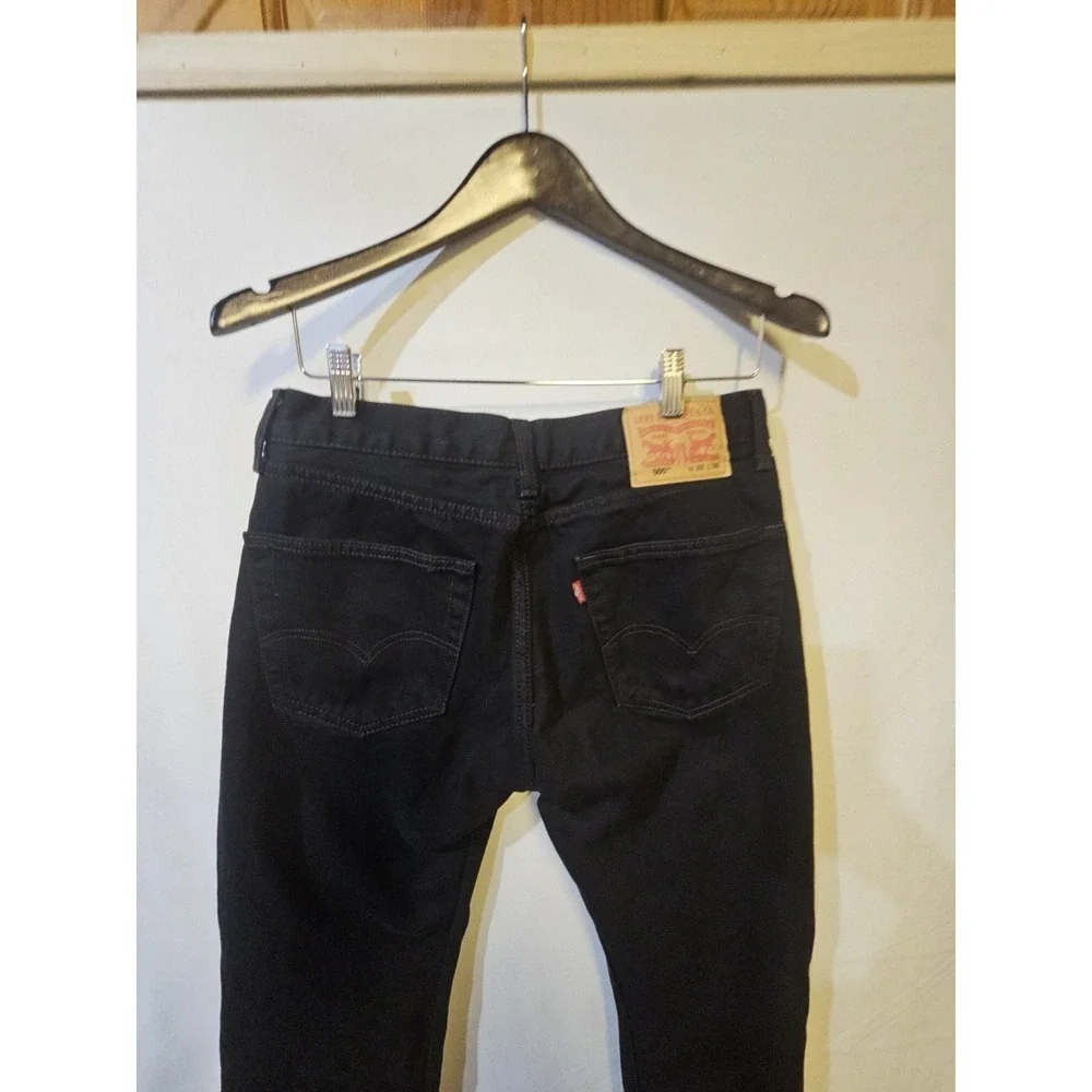 Levi's 505 Regular Fit Jeans - Black, 32Wx30L Mens‎